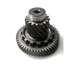 Helical transmission gear and pinion shaft assembly