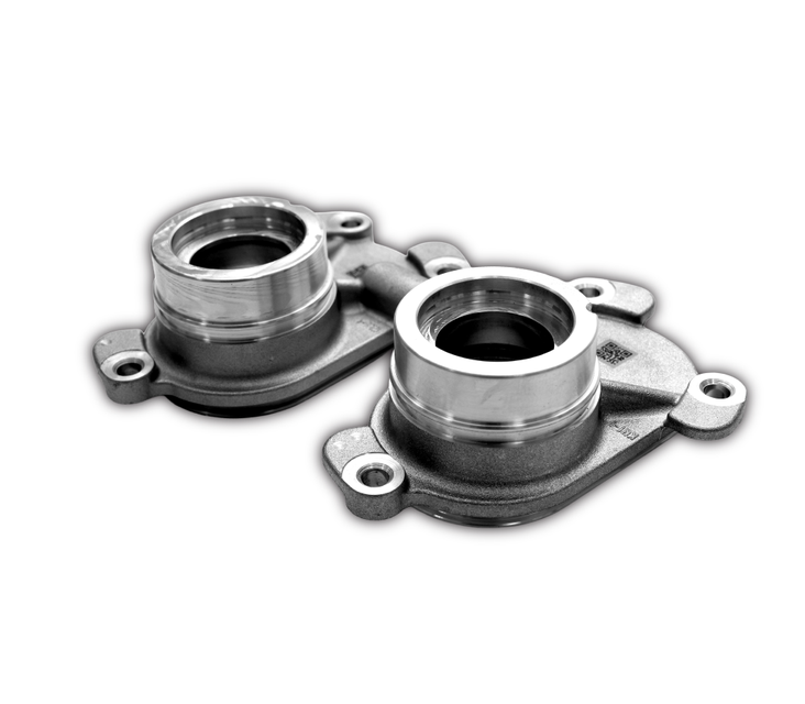 Pair of machined bearing carrier housings